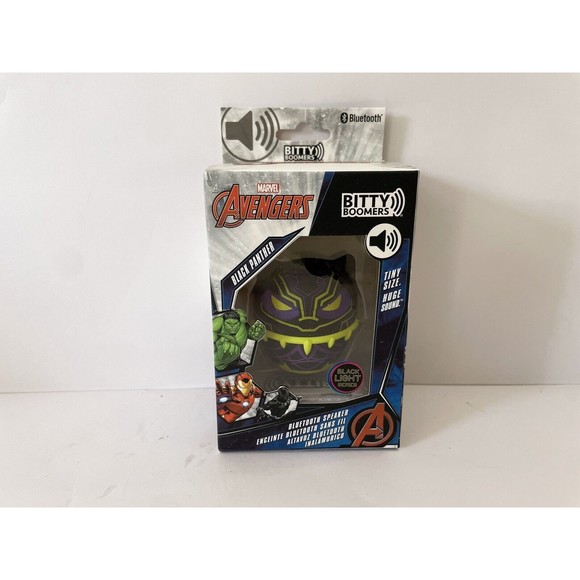 NEW BITTY BOOMERS 9394 MARVEL AVENGERS BLACK PANTHER BLUETOOTH SPEAKER Brand New - Picture 3 of 8